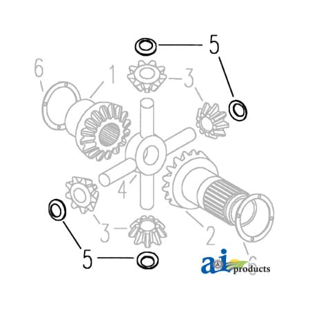 A & I Products Washer, Thrust 3" x5" x1" A-508E4230A